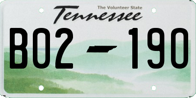 TN license plate B0219O