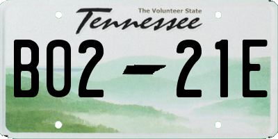 TN license plate B0221E