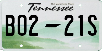 TN license plate B0221S