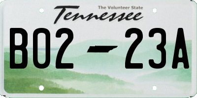 TN license plate B0223A