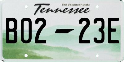 TN license plate B0223E