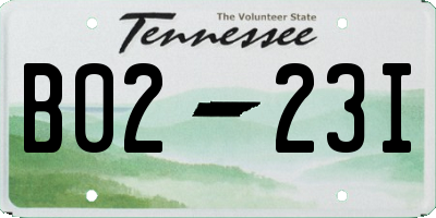 TN license plate B0223I