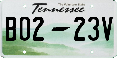 TN license plate B0223V