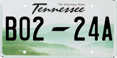 TN license plate B0224A