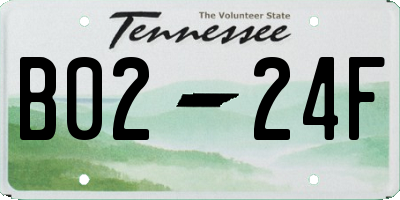 TN license plate B0224F