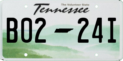 TN license plate B0224I