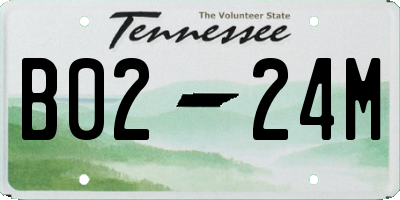 TN license plate B0224M