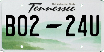 TN license plate B0224U