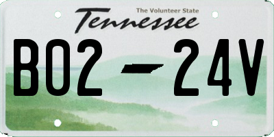 TN license plate B0224V