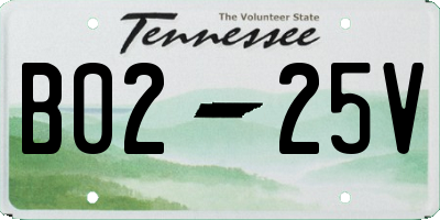 TN license plate B0225V