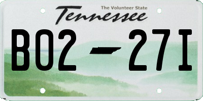 TN license plate B0227I
