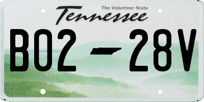 TN license plate B0228V