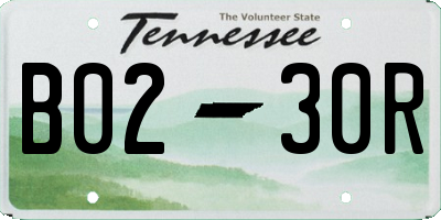TN license plate B0230R