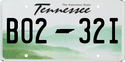 TN license plate B0232I