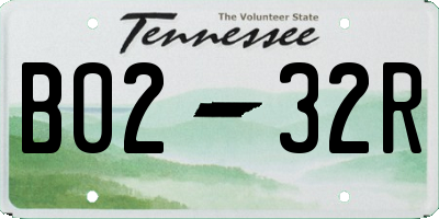 TN license plate B0232R