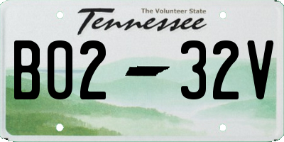 TN license plate B0232V