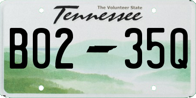 TN license plate B0235Q