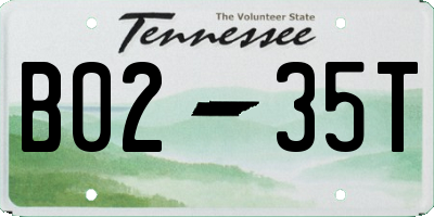 TN license plate B0235T