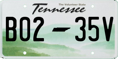 TN license plate B0235V