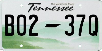 TN license plate B0237Q