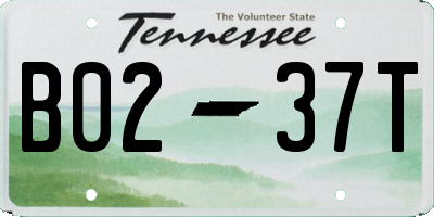 TN license plate B0237T