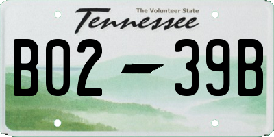 TN license plate B0239B