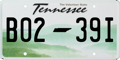 TN license plate B0239I