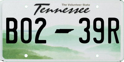 TN license plate B0239R