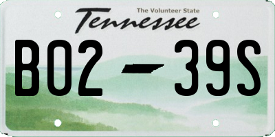 TN license plate B0239S