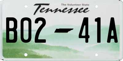 TN license plate B0241A