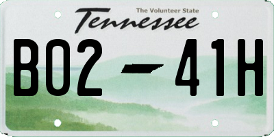 TN license plate B0241H