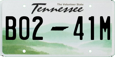 TN license plate B0241M