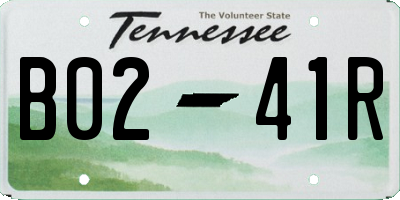 TN license plate B0241R