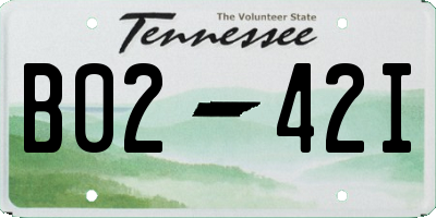 TN license plate B0242I