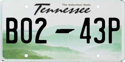 TN license plate B0243P