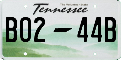 TN license plate B0244B
