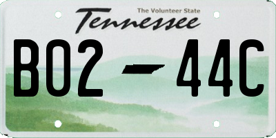 TN license plate B0244C