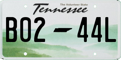 TN license plate B0244L