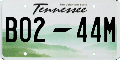 TN license plate B0244M