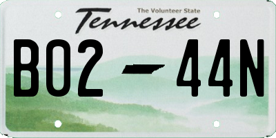 TN license plate B0244N
