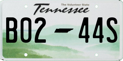 TN license plate B0244S