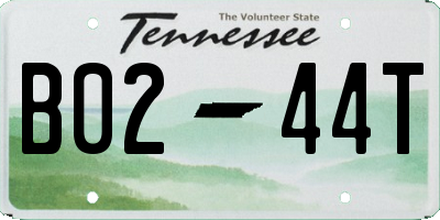 TN license plate B0244T