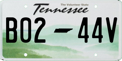 TN license plate B0244V