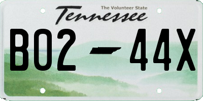 TN license plate B0244X