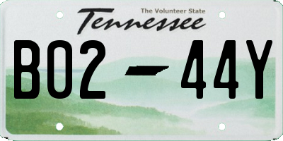 TN license plate B0244Y