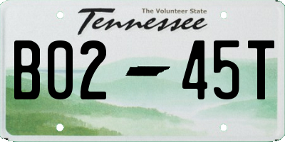 TN license plate B0245T