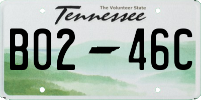 TN license plate B0246C