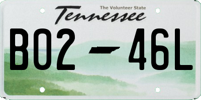 TN license plate B0246L