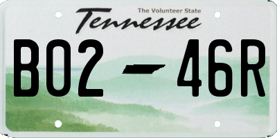 TN license plate B0246R