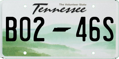 TN license plate B0246S